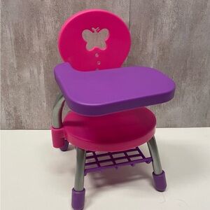 MY LIFE AS Student School Desk Chair Butterfly Purple Pink Fits 18” DOLL